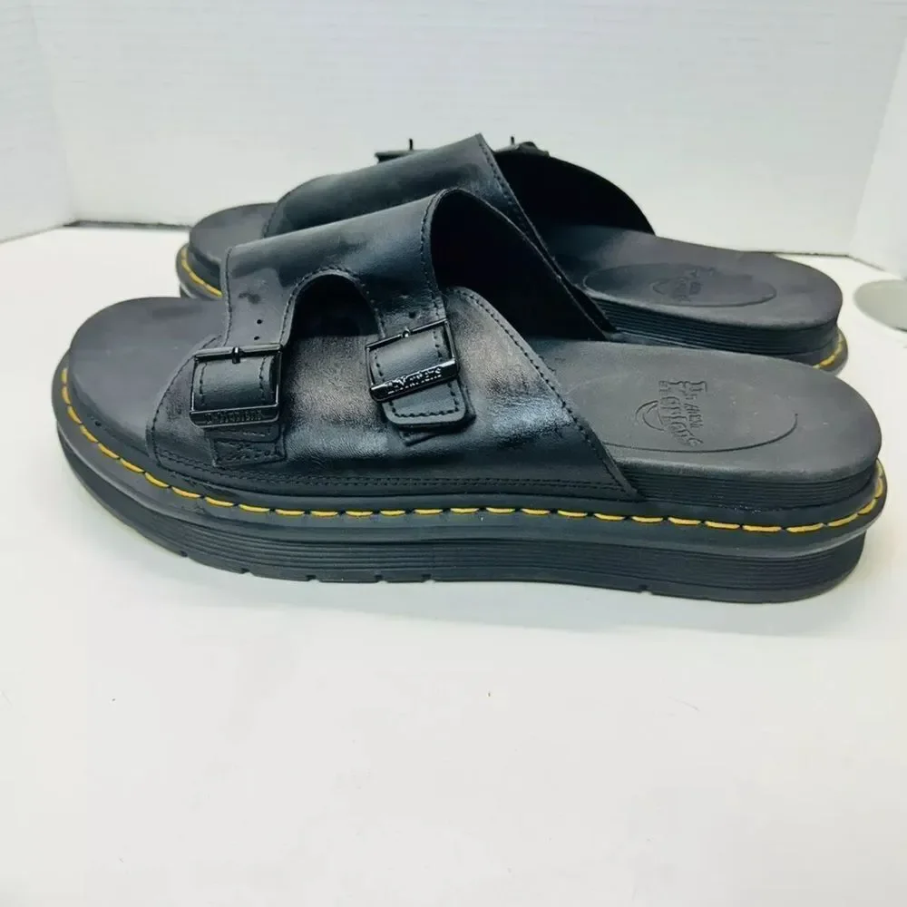 Dr. Martens Black Platform Sandals with Adjustable Straps